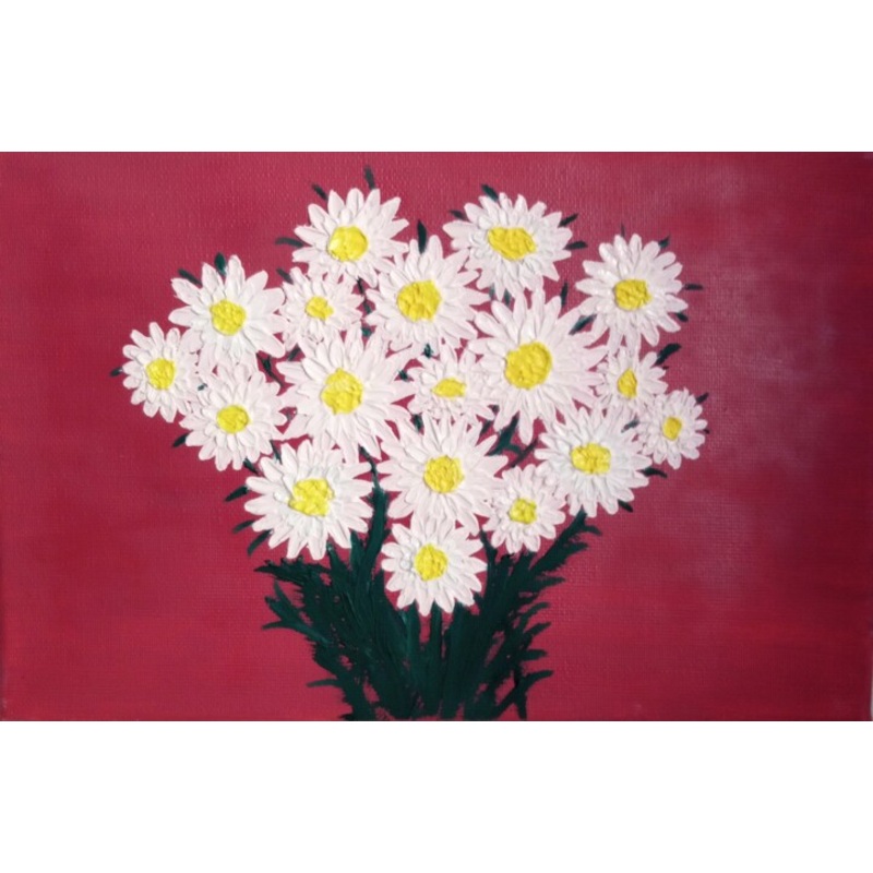 Beautiful Voluminous Flowers On A Bright Painting by Laura Bogatyreva | ArtMajeur