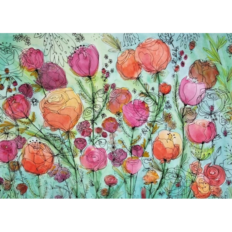 Cuadro Flores Painting by Mora Castela | ArtMajeur