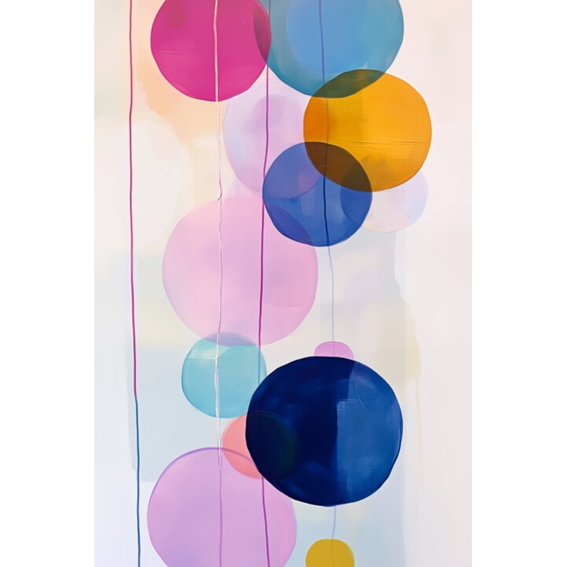 Floating Memories  Colorful Minimalist  Painting by Tatiana Taner | ArtMajeur