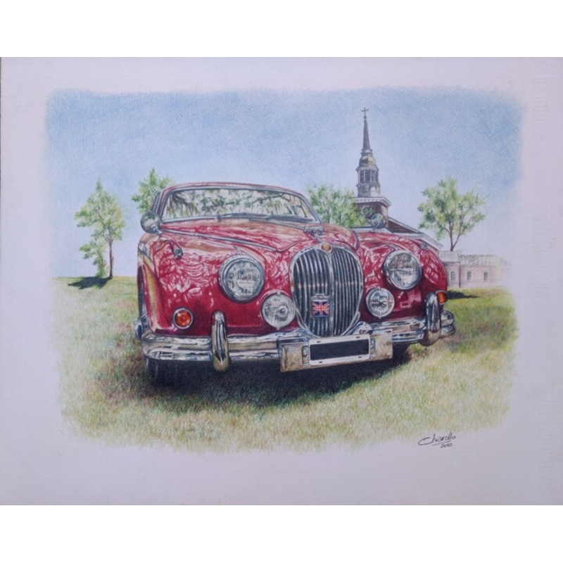 Jaguar Mk Ii Painting by Nicky Chiarello | ArtMajeur