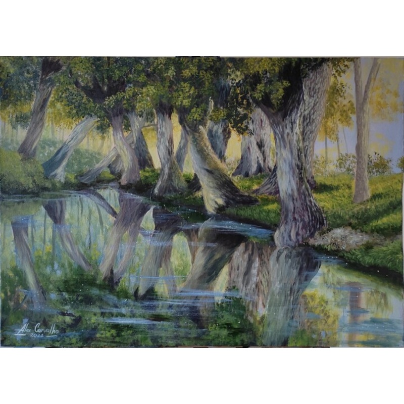O Pntano De Poitevin – Frana Painting by Alex Carvalho | ArtMajeur
