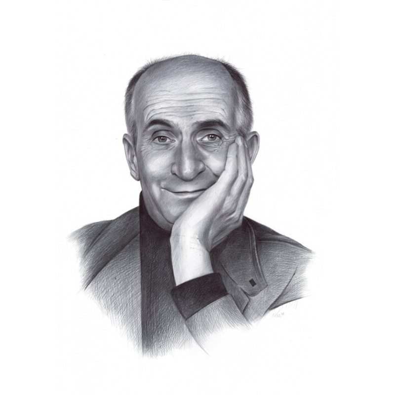 Portrait Of Louis Germain David De Funs Drawing by Daria Maier | ArtMajeur