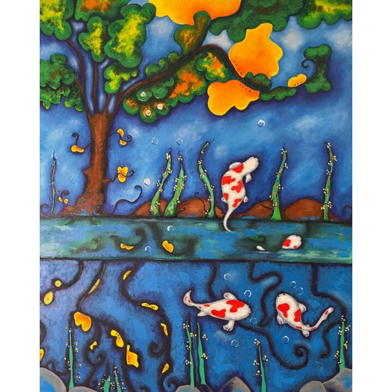Racines Painting by Stephanie Bernard | ArtMajeur