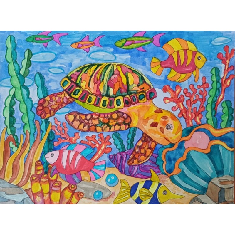 Sea Life 2 Painting by Joy | ArtMajeur