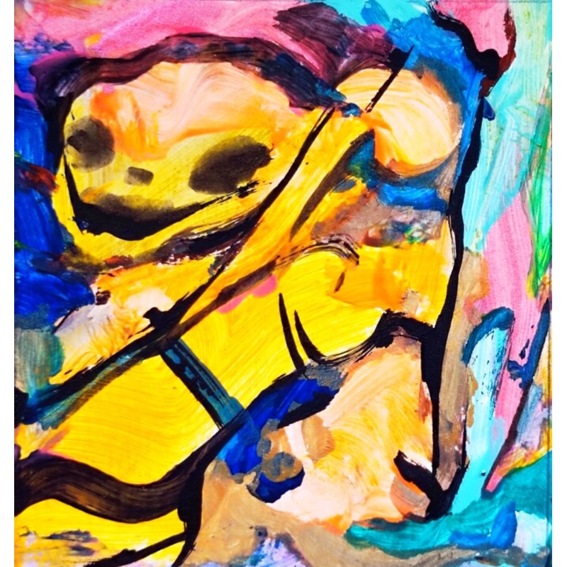 Subliminal Naive Yellowrotica – 2 Painting by Milto Sideris | ArtMajeur