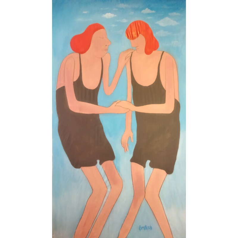 Tu N’es Pas Seule Painting by Grotsk | ArtMajeur