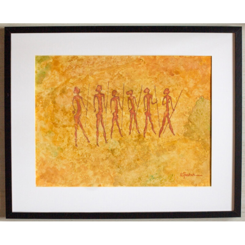 Warriors. The Painting Is Framed Painting by Inna Granat | ArtMajeur