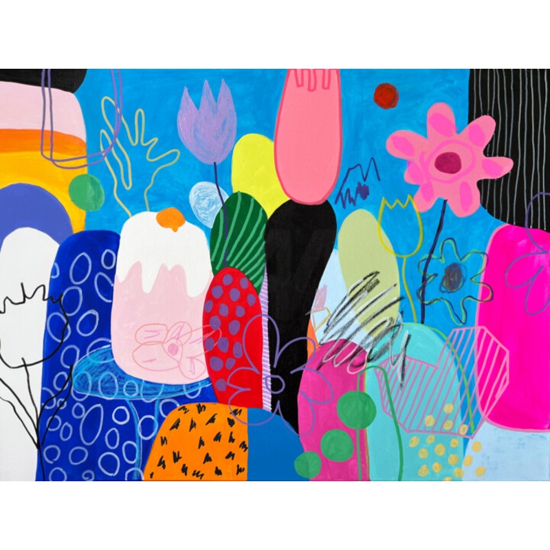 Whimsical Garden Party Painting by Sasha Robinson | ArtMajeur