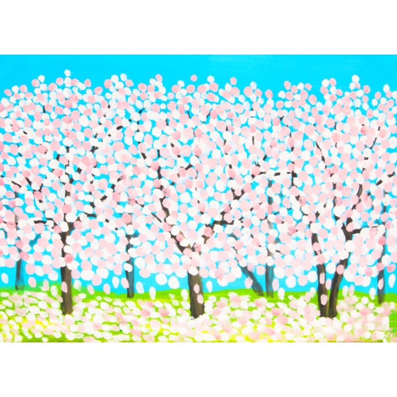 White-Pink Spring Trees Painting by Irina Afonskaya | ArtMajeur