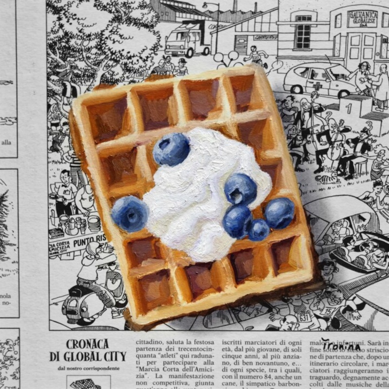 Waffel Painting by Elena Tronina | ArtMajeur