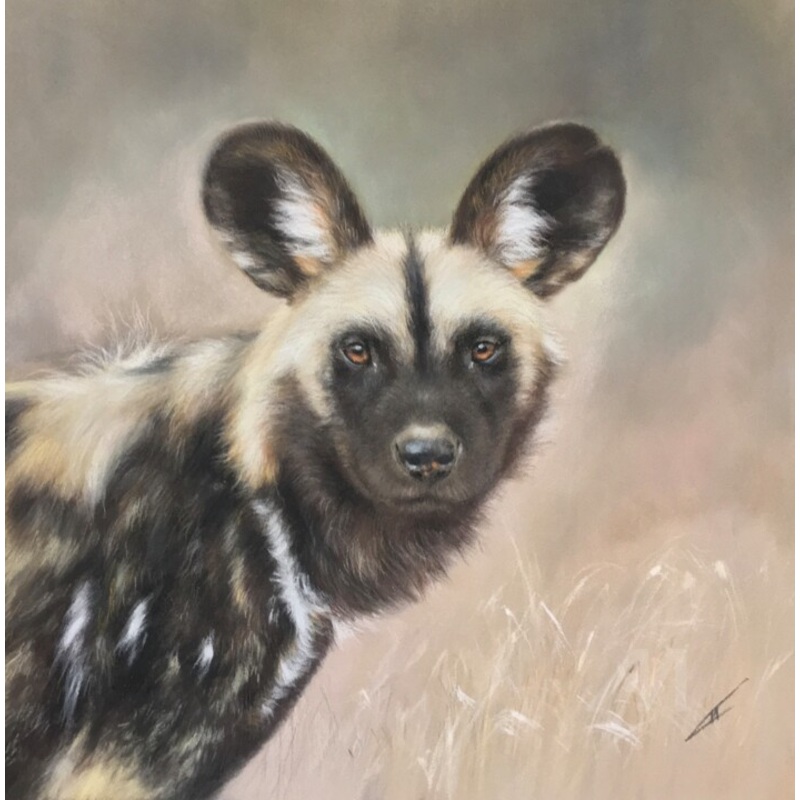 Wild Dog Painting by Irene_art | ArtMajeur