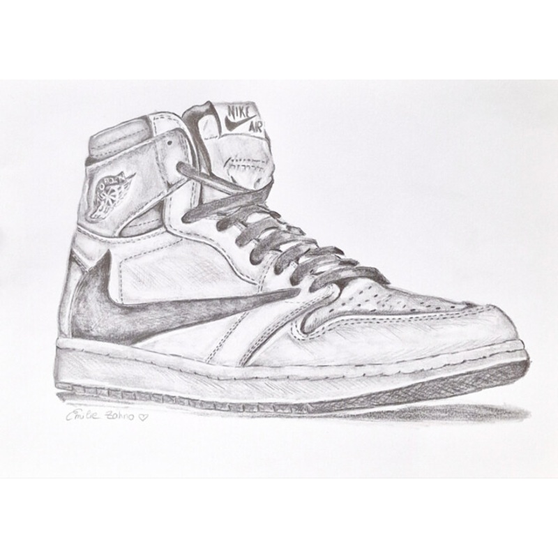 Air Jordan Travis Scott Drawing by milie Zahno | ArtMajeur