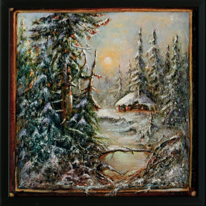 Waiting For Christmas. In The Woods Painting by Inga Loginova | ArtMajeur
