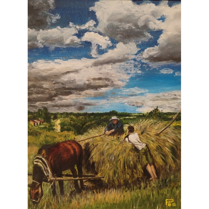 A Day In The Village Painting by Vladislav Guzeev | ArtMajeur