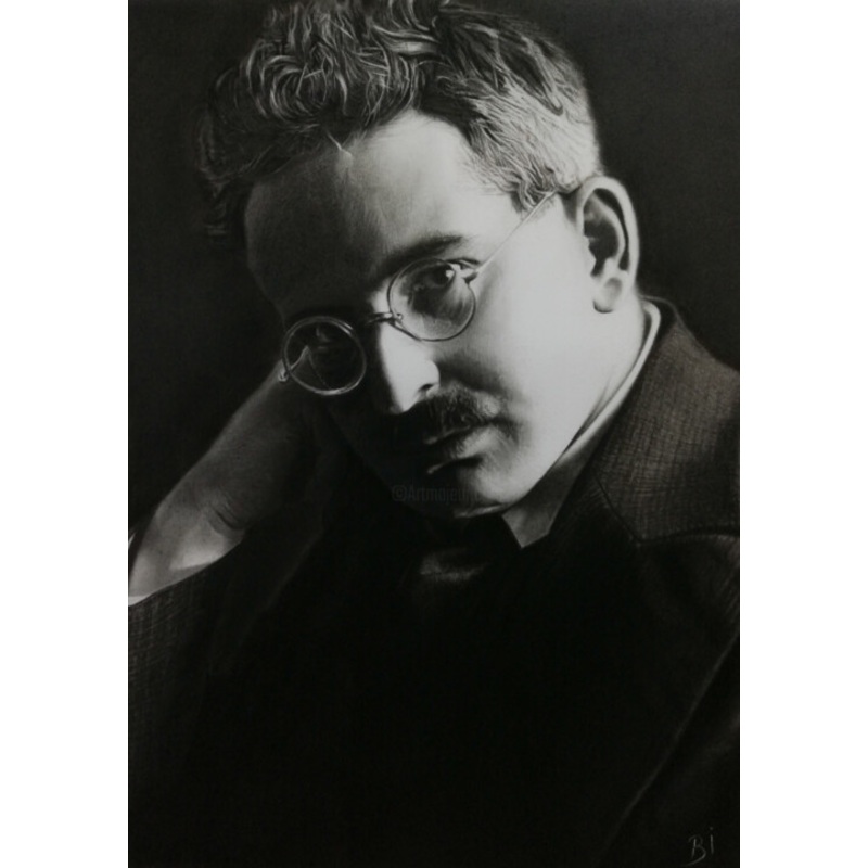Walter Benjamin Drawing by Bekir Slam | ArtMajeur