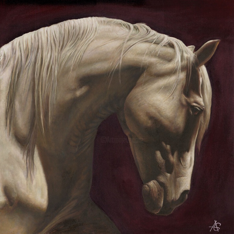 White Horse Painting by Andrey Maysky | ArtMajeur