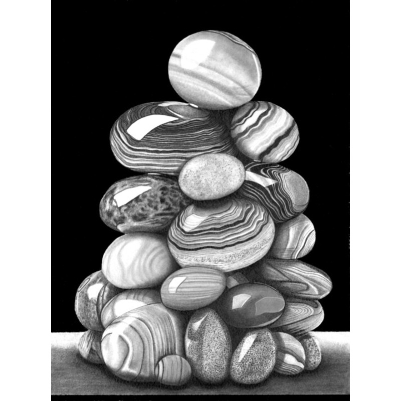 A Cairn Of Stones Drawing by Paul Stowe | ArtMajeur