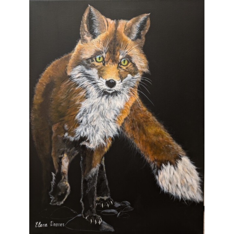 Acrylic Painting Night Prowl On 18 X  Painting by Elena Danner | ArtMajeur