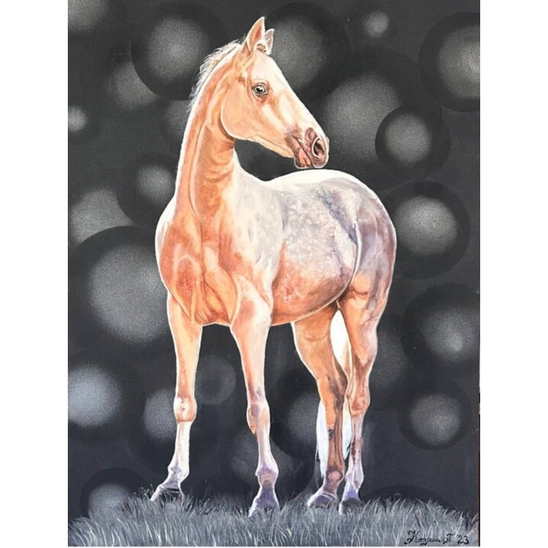 Akhal Theke  Painting by Kateryna Pozigun | ArtMajeur