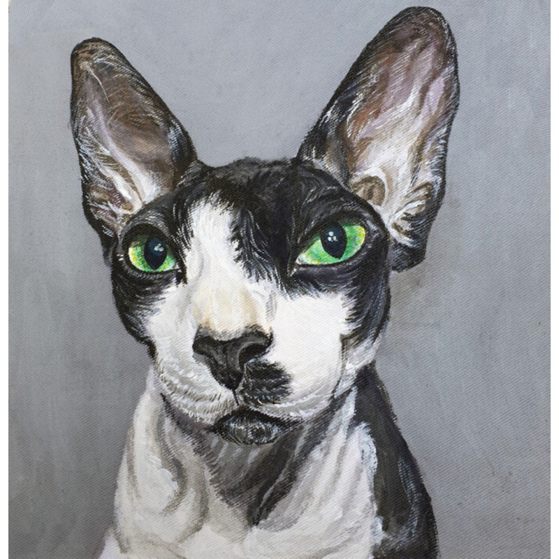 A Portrait Of An Egyptian Cat. Portrait  Painting by Antonina Pavlic | ArtMajeur