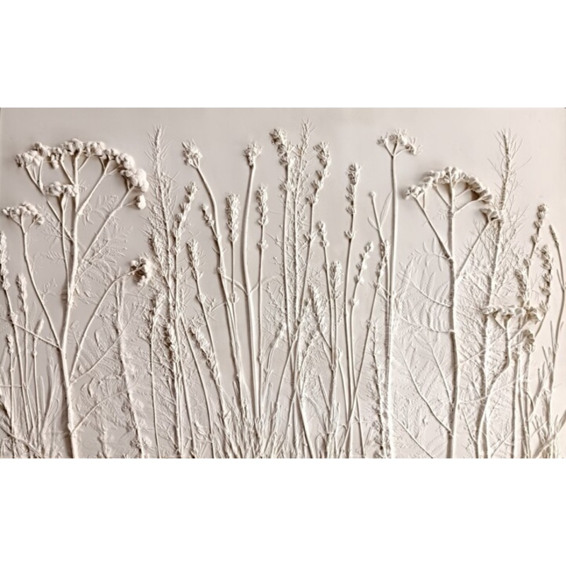 Wild Lavender  Relief Art Panel Wall Painting by Alena Panchenia Elena Pancena | ArtMajeur