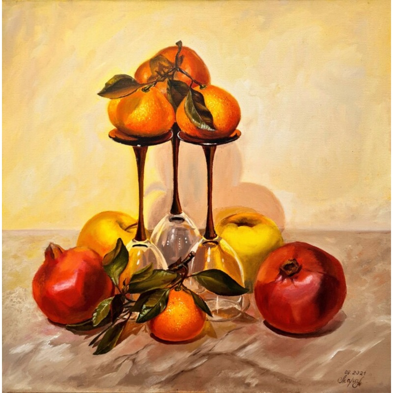 Winter Still Life Painting by Marika Guseva | ArtMajeur