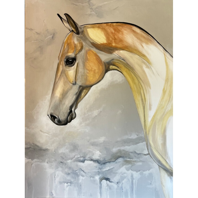 Akhal Teke Painting by Alex Rossi | ArtMajeur