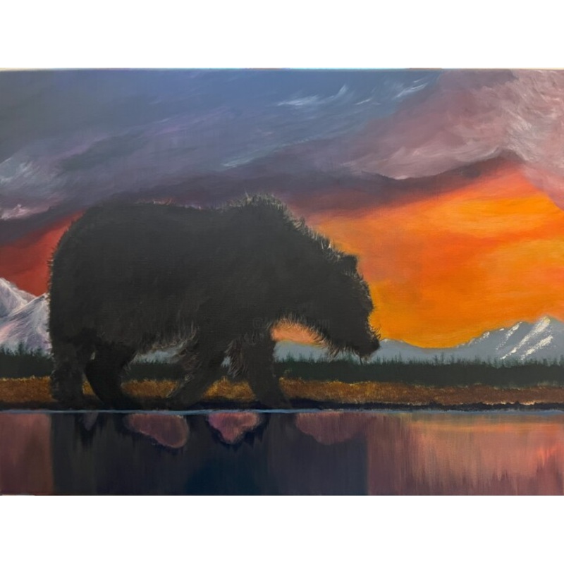 Acrylic Painting Solemn Stride Painting by Elena Danner | ArtMajeur