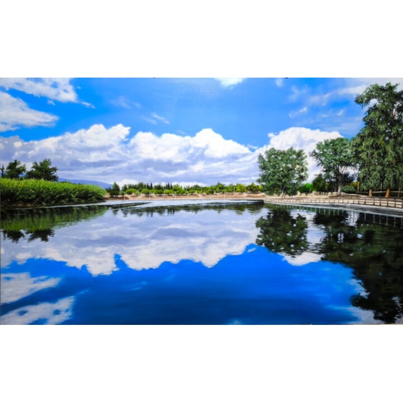 A Peaceful Afternoon At The Lake Painting by Samaras Chris | ArtMajeur