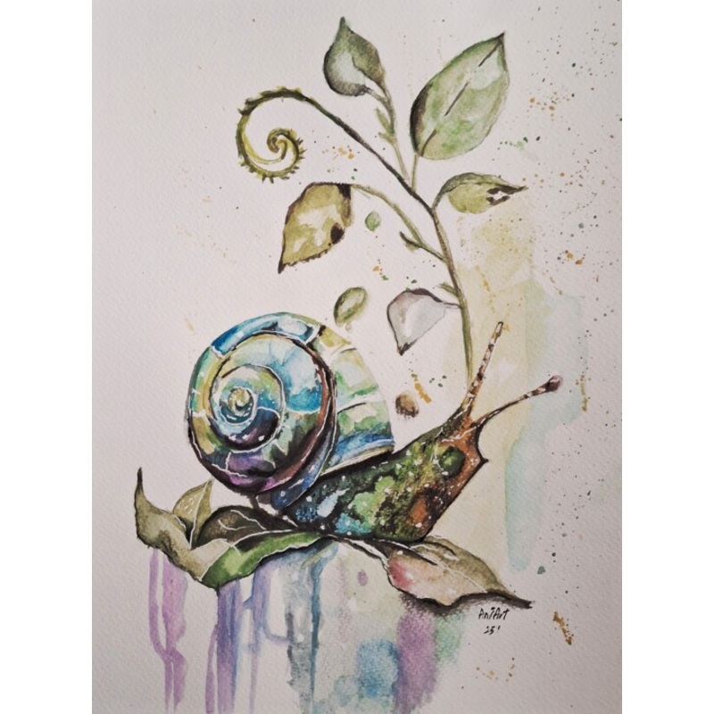 A Snail’s Tail Painting by Aniart | ArtMajeur