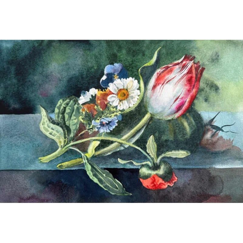 Whisper Of Blooming Flowers Painting by Natasha Sokolnikova | ArtMajeur