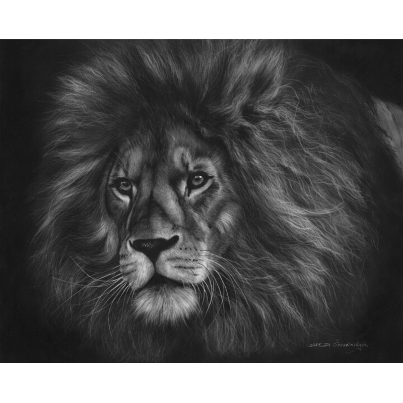 A Royal Gaze Painting by Danguole Serstinskaja | ArtMajeur