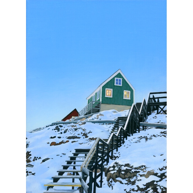 Winter Blue Hour Painting by Kelley Hudson | ArtMajeur