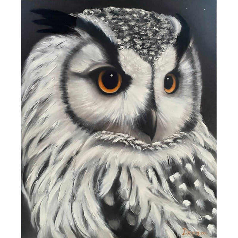 Wise Owl Painting by Nadzeya Dzemianchuk | ArtMajeur
