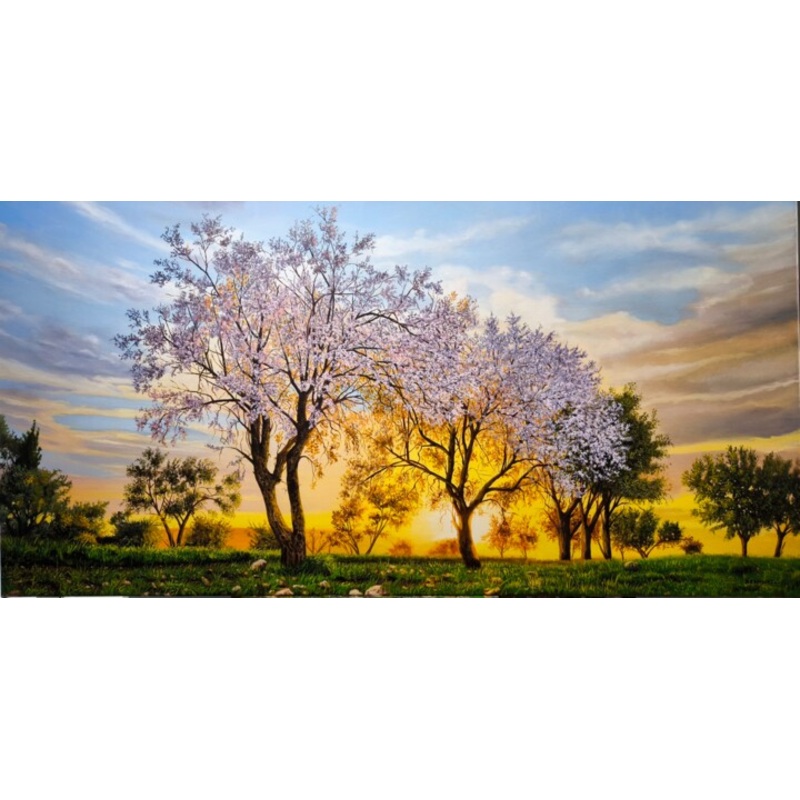 Almond Trees Painting by Samaras Chris | ArtMajeur