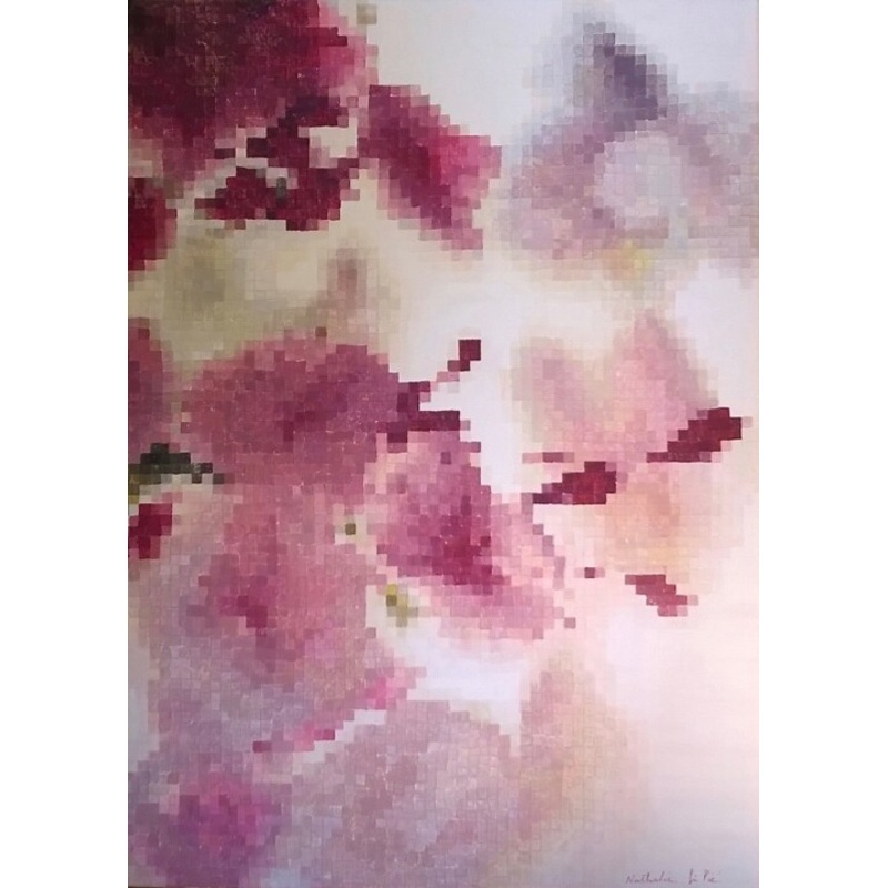 3- Pixels Flowers Painting by Nathalie Si Pi | ArtMajeur