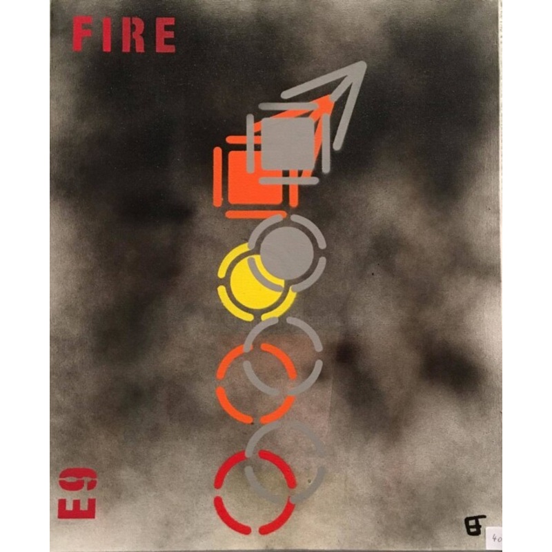 Fire Painting by Etienne Frouin (E9 Inertion) | ArtMajeur