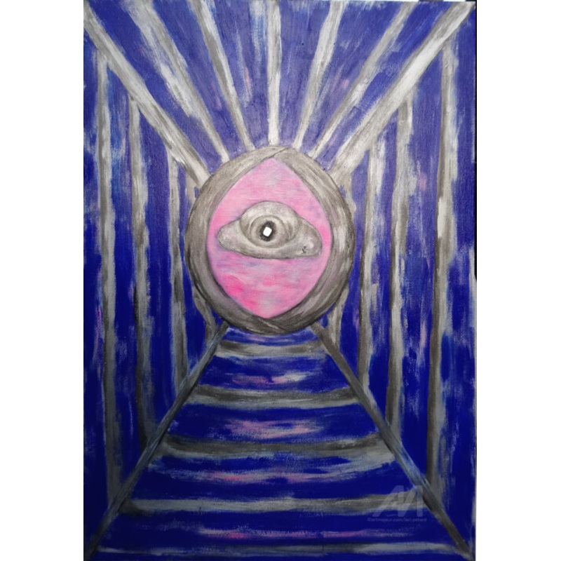 Fliegende Untertasse Painting by Lari Peters | ArtMajeur