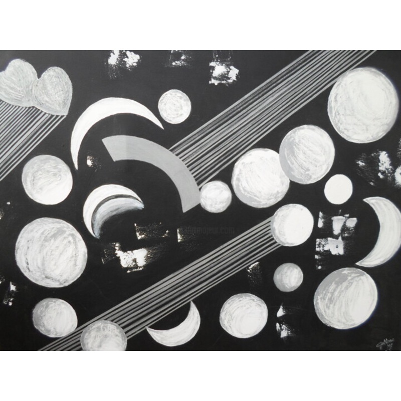 Plantes Lunes Painting by Marie-Franoise Gallone | ArtMajeur