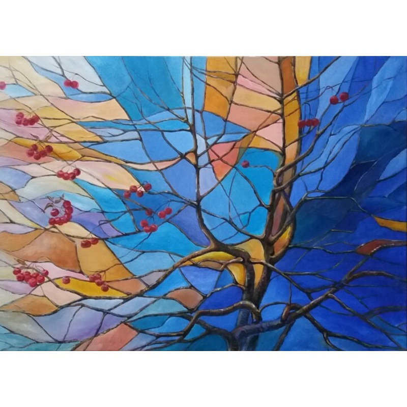 Winter Cherry Painting by Elena Shchenina | ArtMajeur