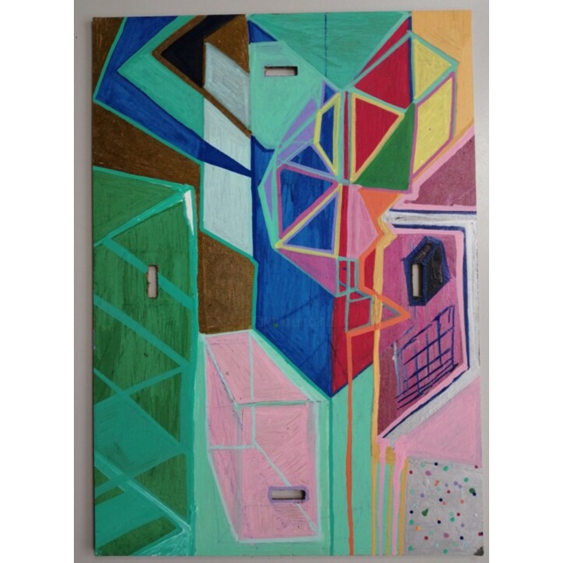 ‘Colorful Boroughs’ Drawing by A’Zo Hazo | ArtMajeur