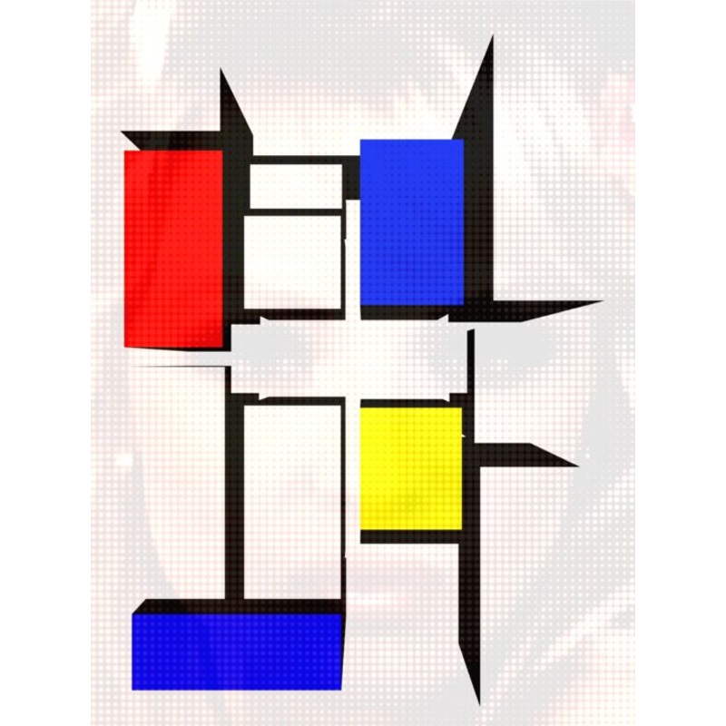 3D Mondriaan Girl Printmaking by Kurotory | ArtMajeur