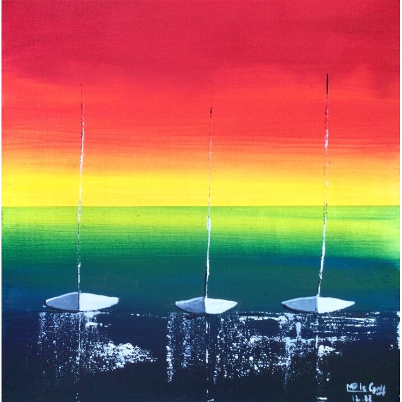 Voiliers 5 Painting by Marie-Pascale Le Goff (Lle  Leau) | ArtMajeur