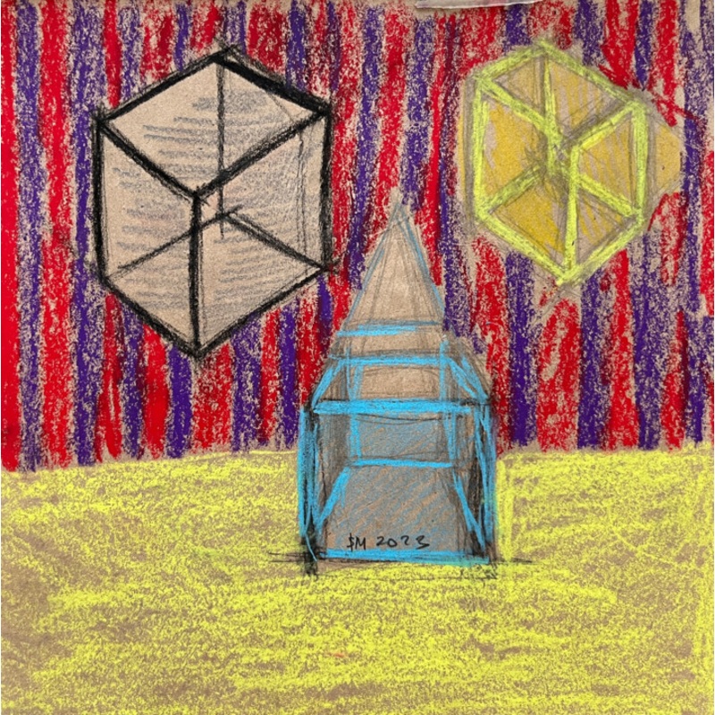 3R32\ / Back To The Future – {M} Drawing by Leni Smoragdova | ArtMajeur