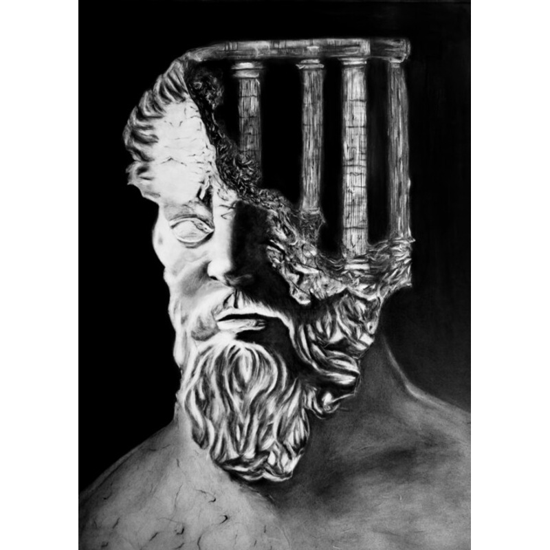 Zeus (Ancient Greek: ) Drawing by John Thomas | ArtMajeur