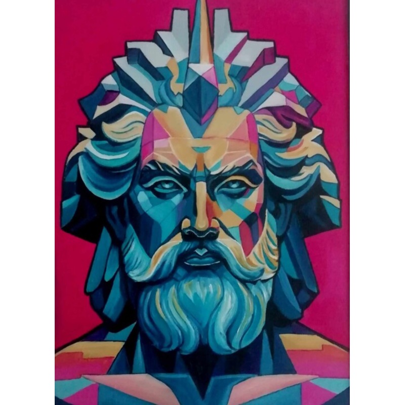Zeus Painting by Agnieszka Szczepanikowa | ArtMajeur