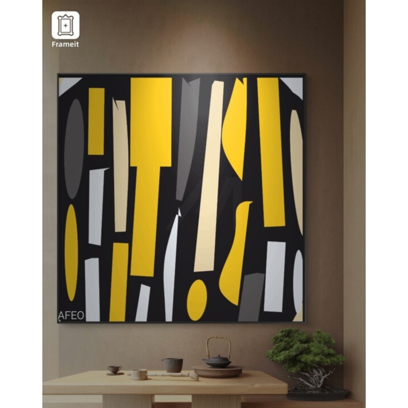 Yellow B Painting by Soufiane Chaouaou | ArtMajeur