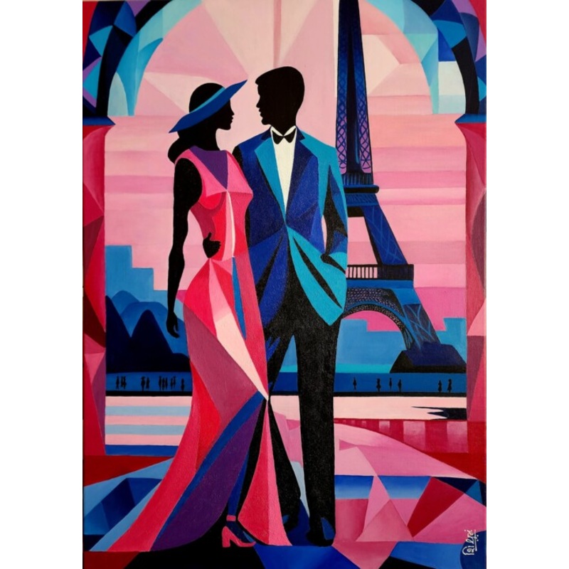You & Me: City Of Love Painting by Shilpi Dabral | ArtMajeur