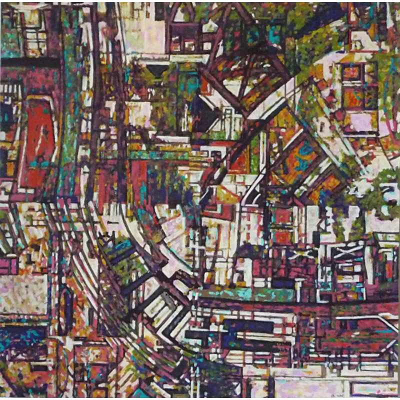 Vue De Drne Painting by Christian Vidal | ArtMajeur
