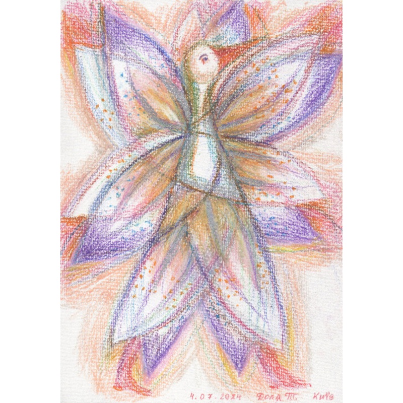 20. Flower Of Bird In Red Boots Ukrainia Drawing by Tanya Dolya | ArtMajeur